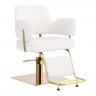 Hairdressing chair GABBIANO LINZ GOLD white